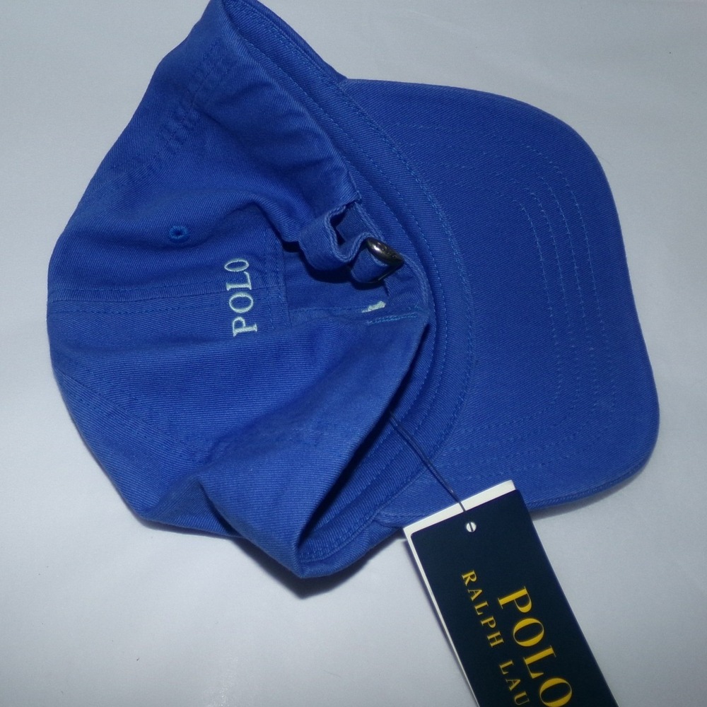 Polo Ralph Lauren Royal Blue Pony Logo Adjustable Strapback Baseball Hat NWT - Picture 2 of 2